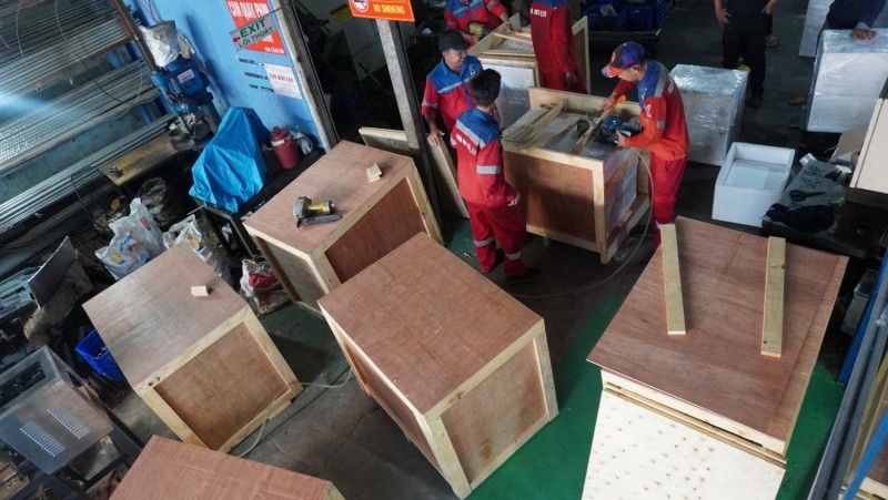 Đóng hàng máy ép mía đi Hàn Quốc