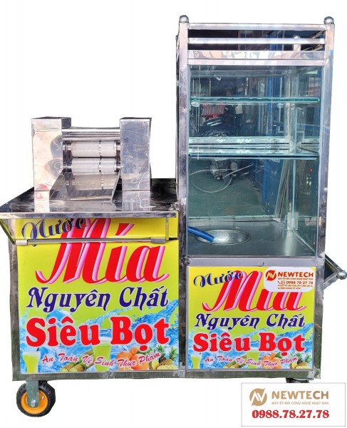 Máy ép mía siêu bọt 2 lô mẫu mới