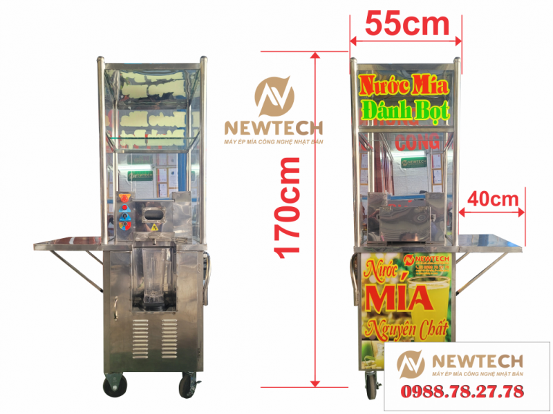 Máy ép mía đánh bọt Mini  55cm TK02 Pro Hot