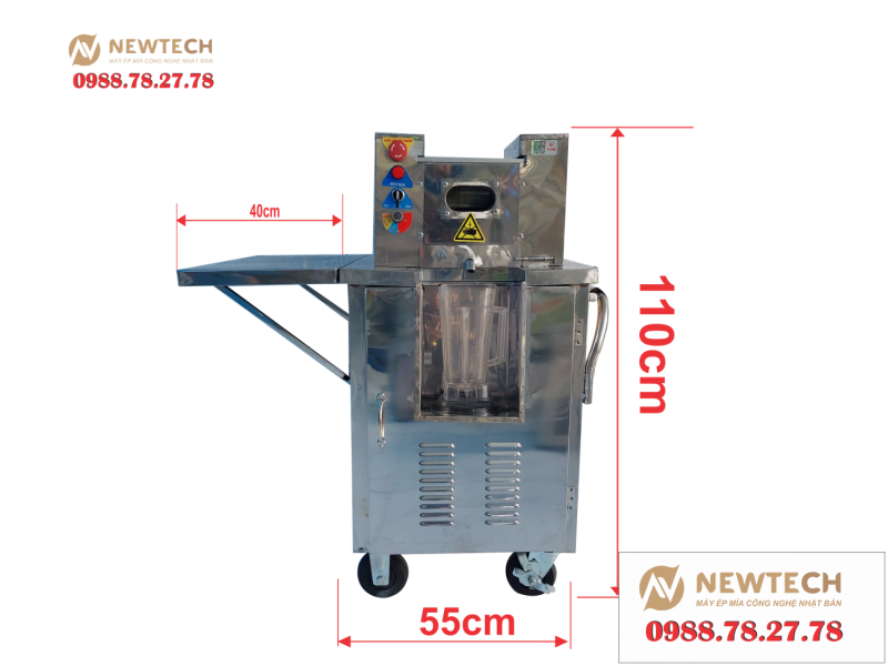 Máy ép mía đánh bọt Mini 55cm 02 Pro New Hot